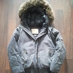 Charcoal Gray Aritzia Community Bomber Parka
